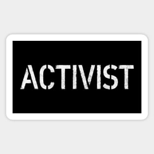 Activist /// Retro Style Typography Design Sticker